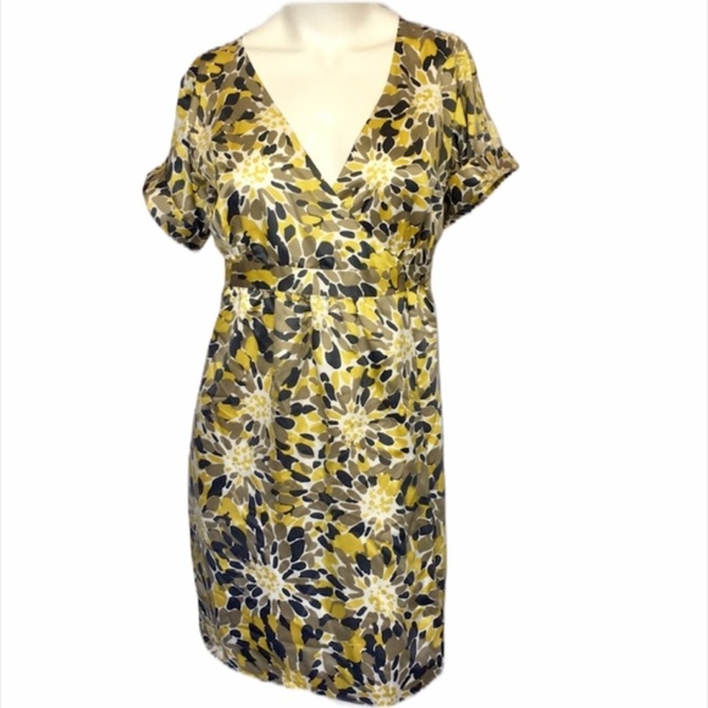 Banana Republic Womens Artsy Career Midi Wrap Dress 0 Office